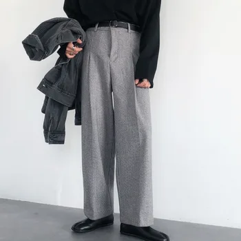 

EWQ / can ship men's wear Korean fashion 2020 spring new High Waist Trousers Loose Directly Wide Leg Pants vintage clothes 9Y856