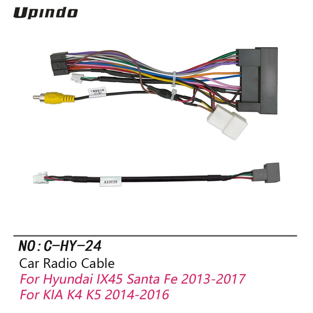 Car Radio Cable Adapter For Hyundai Ix45 Santa Fe 20132017 Kia K4 K5