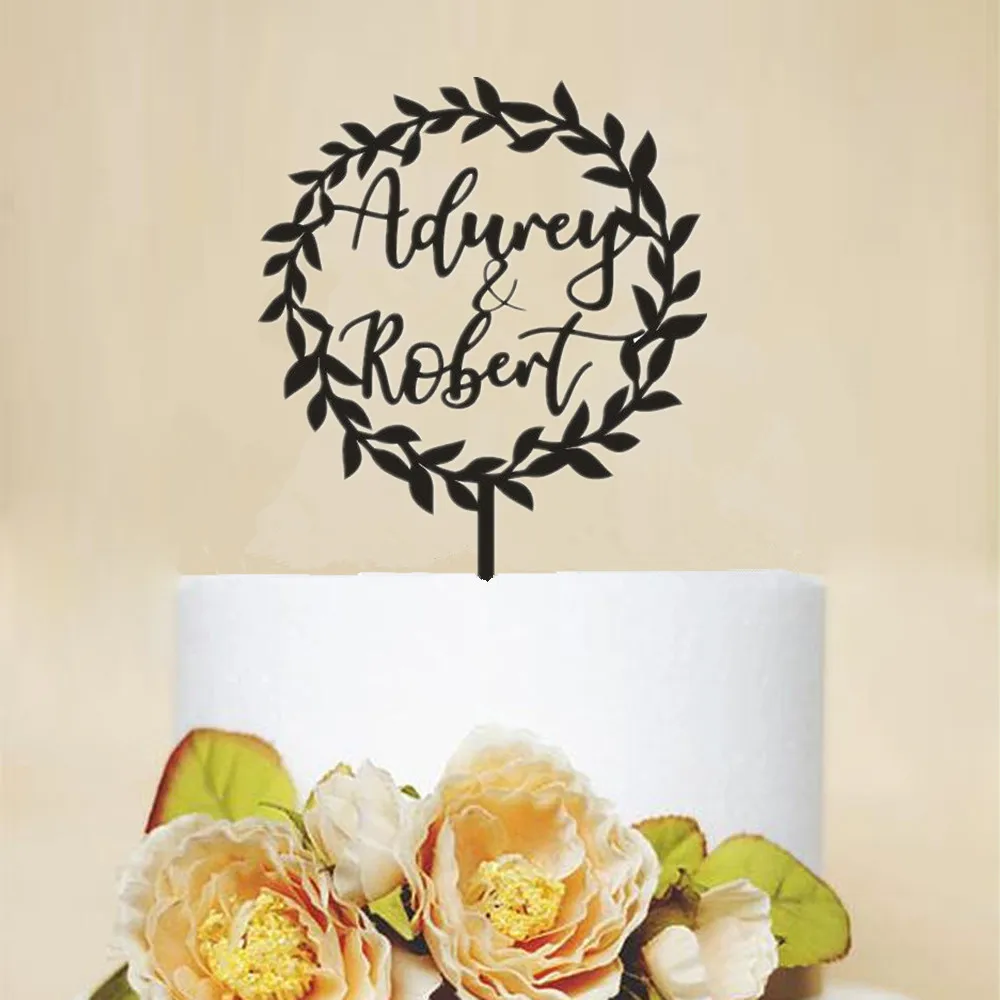 

Custom Name Couples Marriage Event Cake Decoration Personalized Wedding Engagem Party Accessory Bride Groom Wedding Gift Supply