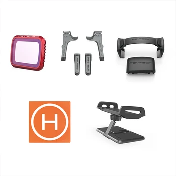 

5 In 1 Usable Accessory Bundle for DJI Mavic Air 2 Drone Landing Gear Uv Lens Filter Landing Pad Mat Tablet Holder Props Mount