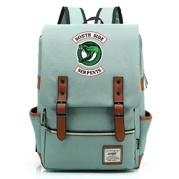 

2019 TV Series Riverdale South Side Serpents Buckle Children School bag Teenagers Student Schoolbags Women Bagpack Men Backpack