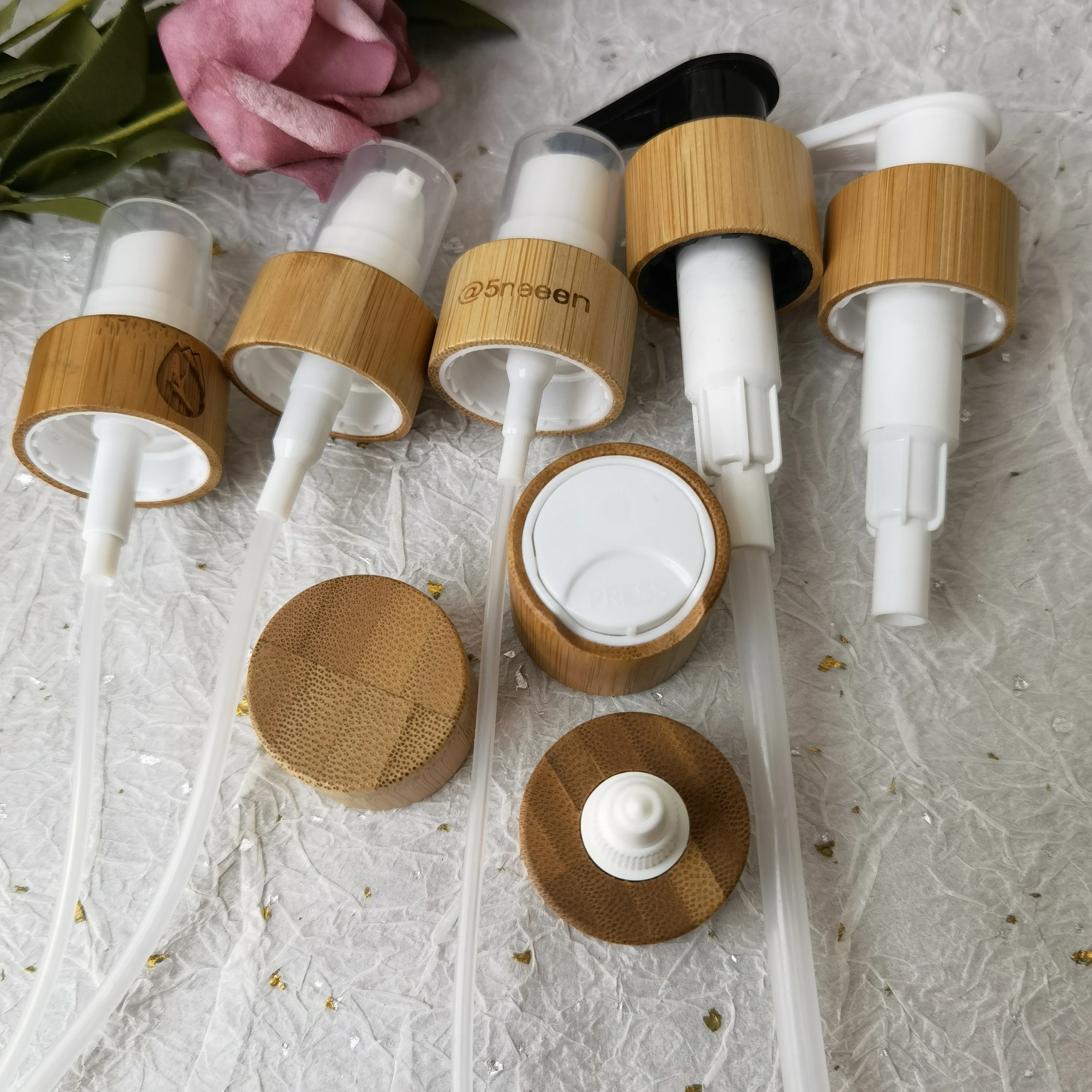 20pcs Natural Bamboo Lid Wooden Screw Lotion Spray Shampoo Cap For Cosmetic Packaging Bottle Dropper Lid  Lotion Pump Spray Top шампунь с натуральными ингредиентами la dor triplex natural shampoo 530мл