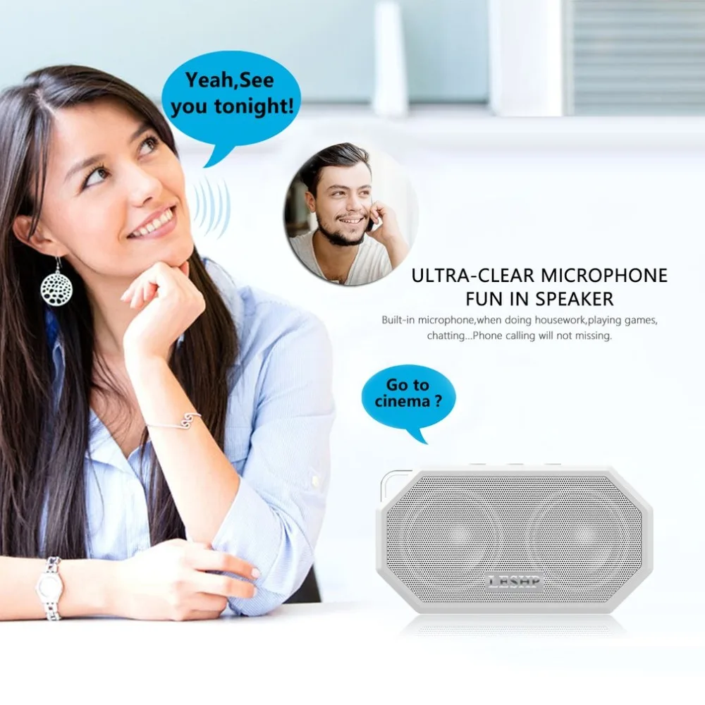 Портативный мини Водонепроницаемый IP66 противоударный беспроводной Bluetooth CSR 4,0 динамик с микрофоном для внутренних и наружных упражнений