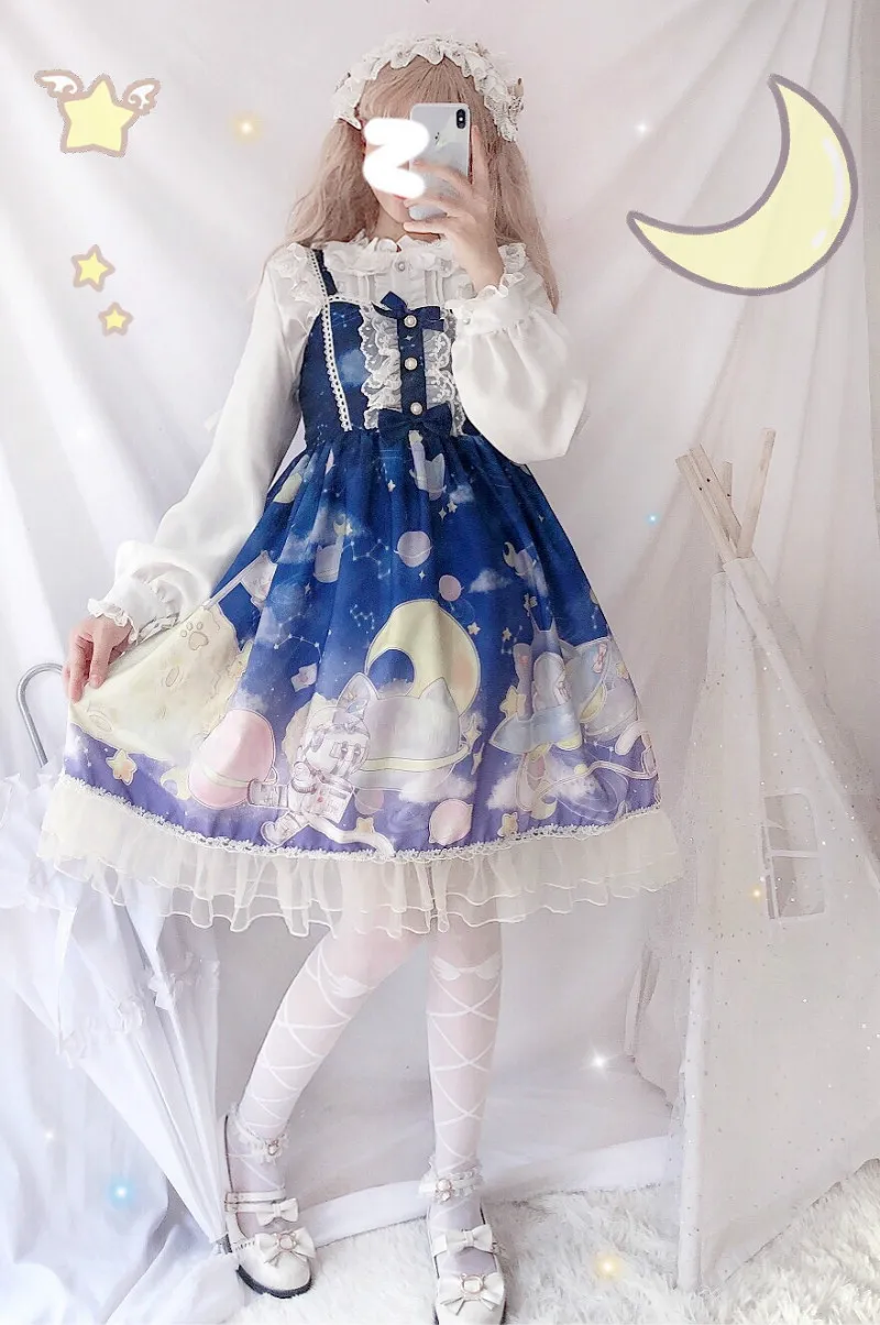 Cosplay&ware Lolita Dress Sweet Cute Japanese Kawaii Girls Princess Maid Vintage Gothic Printed Patterns Lace Pink Summer Skirt -Zentai shop online H920812d00de24ca2b7e82e40a31365e4J.jpg