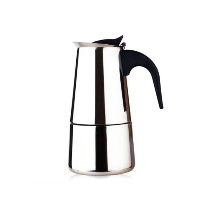 

Кофейник Moka, кофейник для эспрессо, латте, Перколятор, Кофеварка, итальянская кофемашина 100 мл/200 мл/300 мл, нержавеющая сталь