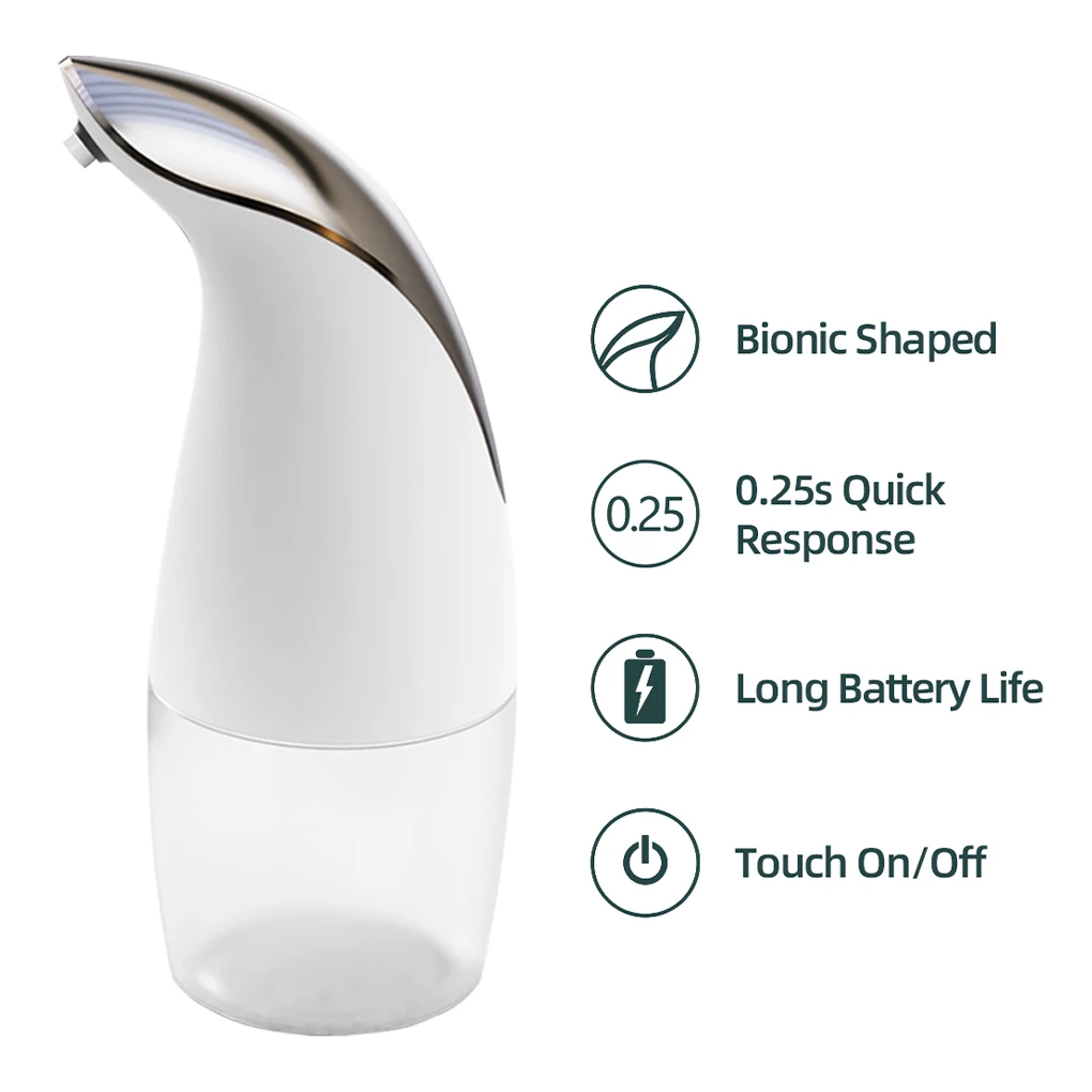 Dispensador de jabón líquido/pulverizador/espuma sin contacto, Sensor inteligente automático de inducción, ABS, para baño, 400ml