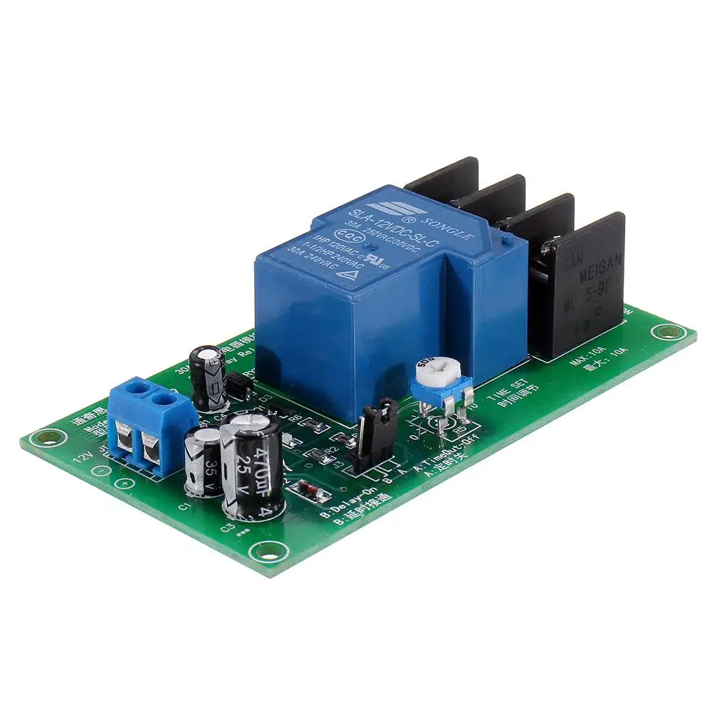 

LEORY DC 12V Adjustable Time Delay Relay Module High Precision Monostable 0-200S 30A TK-RD09-200S
