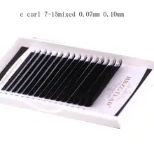 Новинка, 16 рядов/поднос, смешанные, 7-15 мм, 0,07, 0,10, 0,12, искусственные норковые ресницы, индивидуальные ресницы, мягкие ресницы для наращивания, накладные ресницы