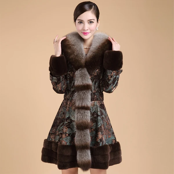 

Leather Genuine Jacket Winter Jacket Women Fox Fur Collar Pigskin Coat Female Rabbit Fur Down Jackets Plus Size 6xl MY s