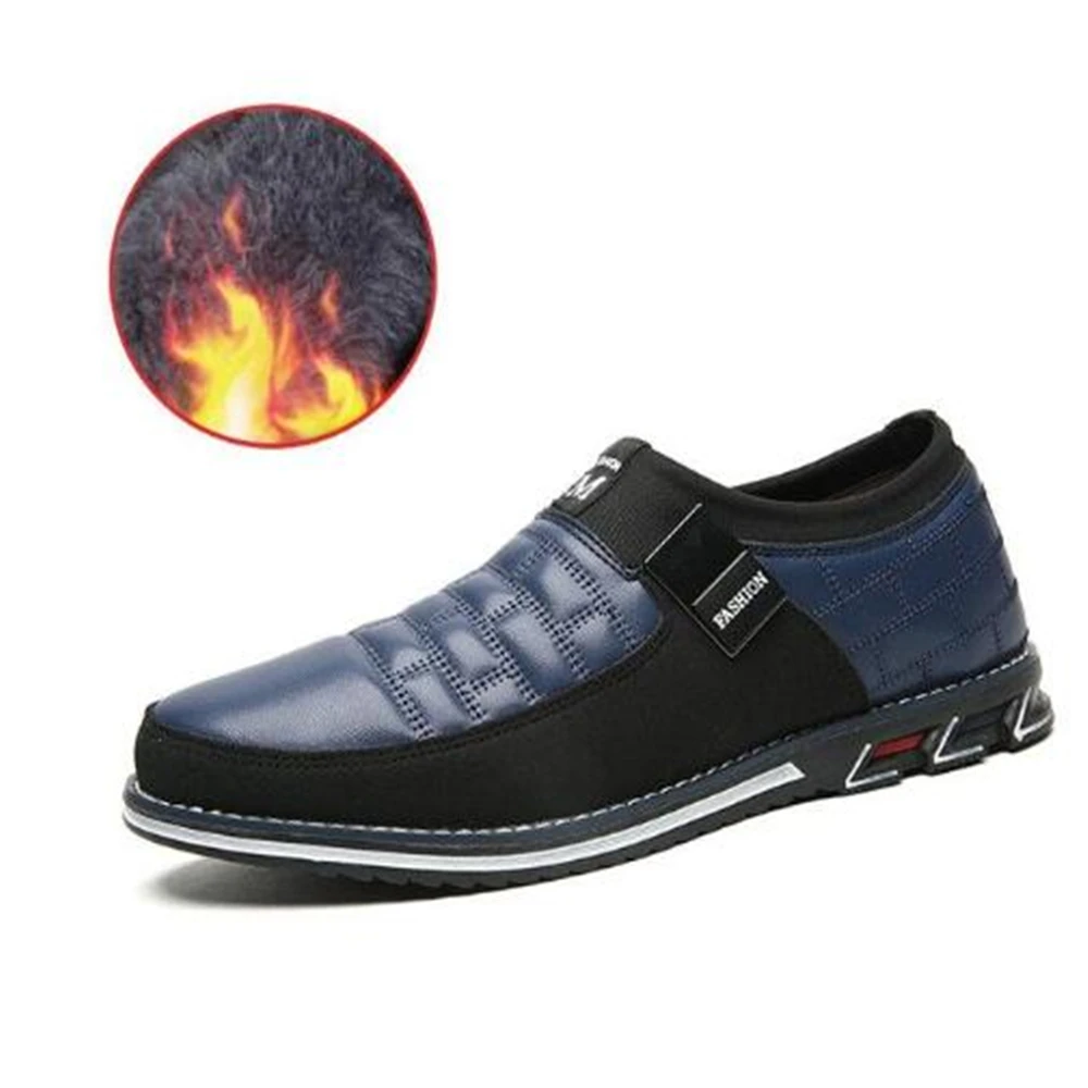 

Spring Winter Genuine Leather Men Shoes Casual Boots Lace-Up Flats Business Wedding Dress Shoes Moccasins Men's Loafers y590