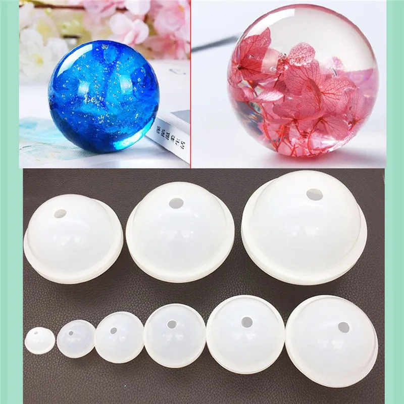 Силиконовая форма DIY стерео сферическая Изготовление ювелирных изделий DIY шарики формы для эпоксидной смолы ремесла ручной работы Украшение торта мастикой 20-100 мм