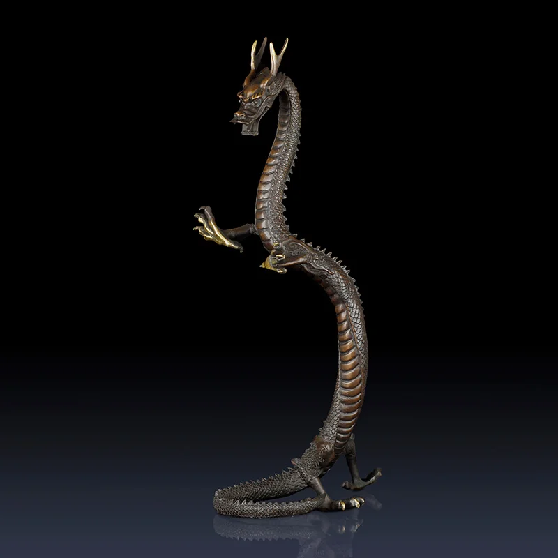 

Pure Copper Dragon Crafts for Home Decoration, Bronze Zodiac Dragon, Office Ornaments