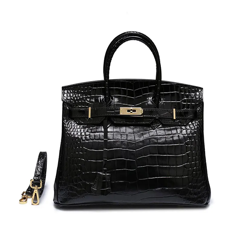 

New Women Handbags Genuine Leather Female Shoulder Crossbody Bags Luxury Designer Crocodile pattern Female Totes Messenger Bags