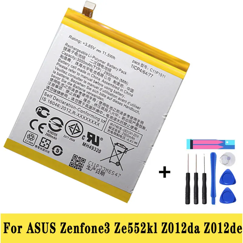 

C11P1511 Original Battery with 5300mAh for Asus Asus ZenFone 3 ZenFone3 ze552kl z012da/e Phone + Free Tools