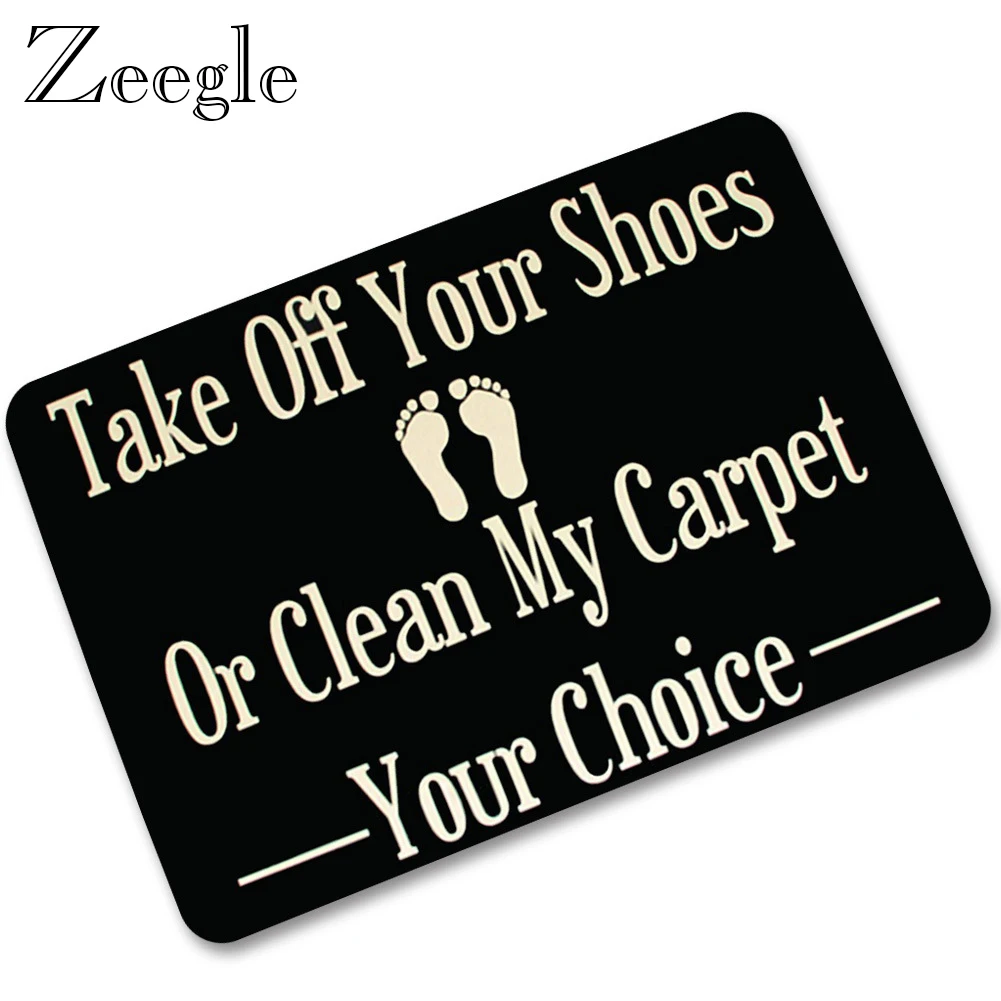 Zeegle Floor Mat Doormat Non-slip Bathroom Doormat Funny Outdoor Carpet Rubber Waterproof Indoor Mat Washable Hallway Carpet