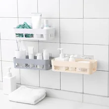 1PCS Toilet Shampoo Holder Wall Mounted Bathroom Adhesive Storage Rack Kitchen Home Decoration Corner Shower Rack Storage Rack