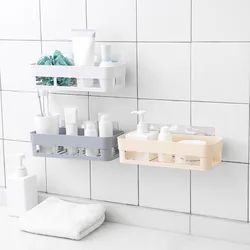 1PCS Toilet Shampoo Holder Wall Mounted Bathroom Adhesive Storage Rack Kitchen Home Decoration Corner Shower Rack Storage Rack