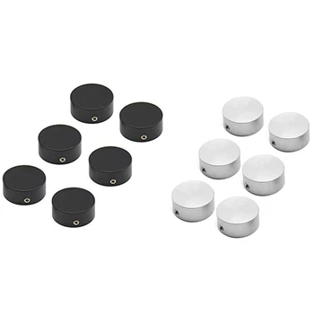 

12 Pcs Footswitch Topper Fit Firmly on Common Pedal Switche Increase Accuracy and Comfort-Black & Silver