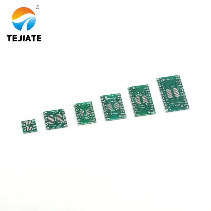 10pcs-PCB-Board-Kit-SMD-Turn-To-DIP-Adapter-Converter-Plate-SOP-MSOP-SSOP-TSSOP-SOT23