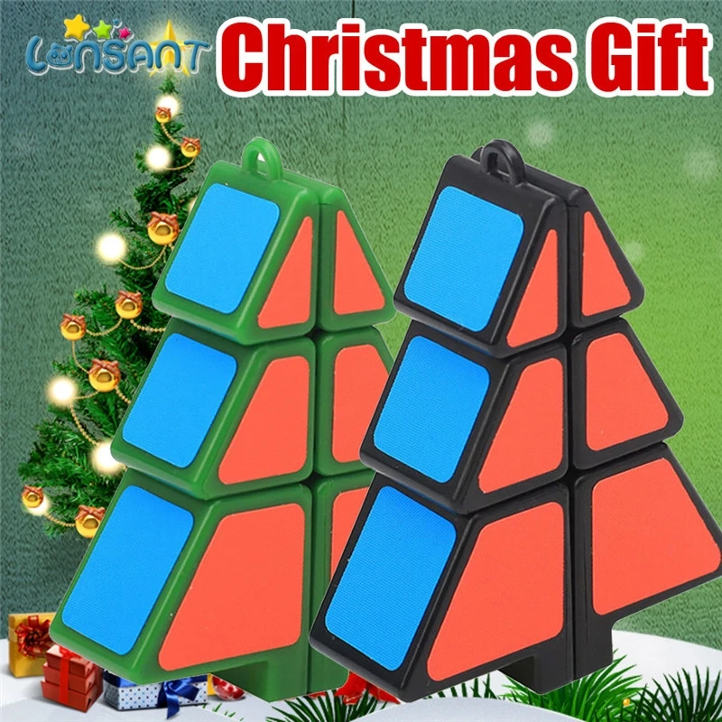 

Christmas Kids Toy Magic Cube 1x2x3 Christmas Tree Puzzle Ultra-smooth Magic Puzzle Family Party Game