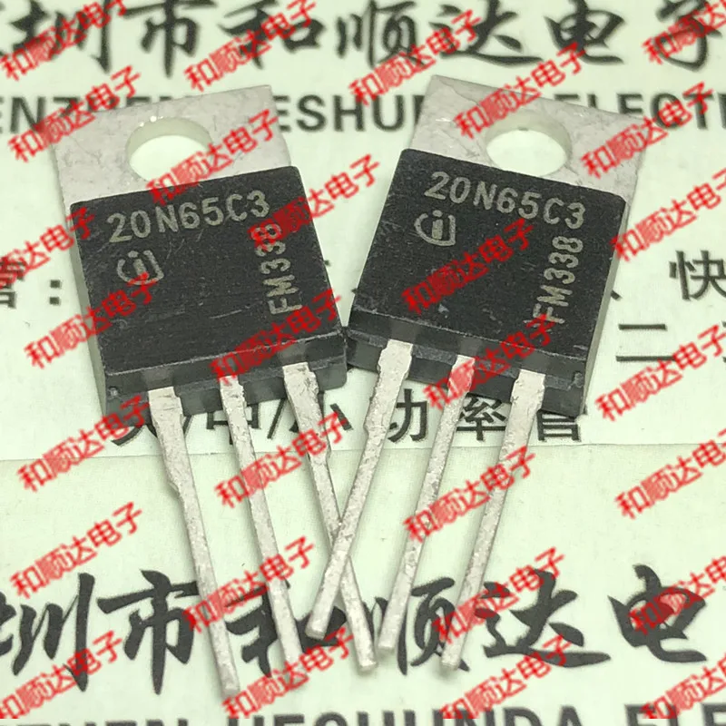 /5 предметов в лоте, 20N65C3 SPP20N60C3-220 650V 20.7A