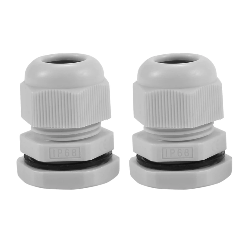 White Cable Gland 20mm Stuffing Gland Pack of 2 