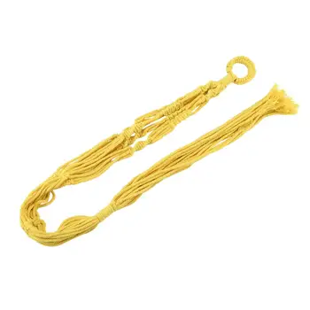 

Yellow Macrame Plant Hanger Indoor Outdoor Hanging Flowerpot Hemp Cord Basket Holder