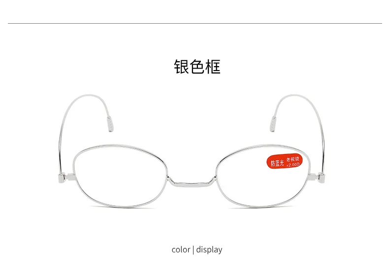 New multi-focus paper reading glasses portable folding ultra-light ultra-thin rotating anti-blue light old reading glasses