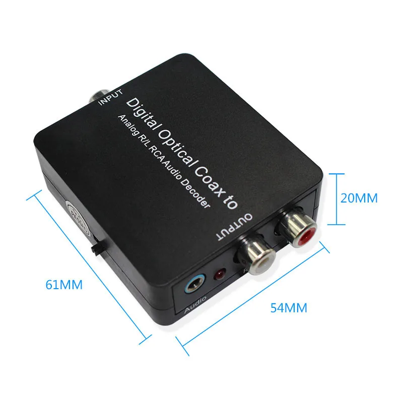 Декодер цифро аналоговый аудио конвертер AC 3 PCM 5.0ch SPDIF Toslink 2.0CH L/R RCA стерео 5 мм