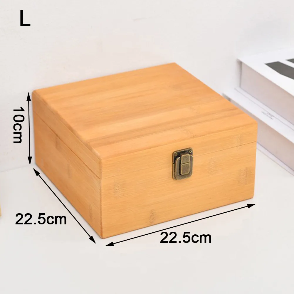 

1 Pcs S / M / L Wooden Jewelry Storage Box Pine Rectangular Flip Solid Wood Gift Box Handmade Craft Case Home Storage Tools
