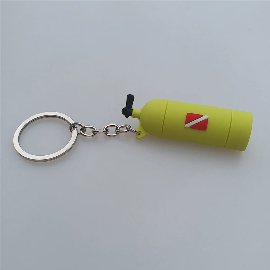 Diving Tank Key Chain Dive Flag Keychain Keyring Diver Fans Charm Pendant Dive Air Cylinder Keychain Keyring 