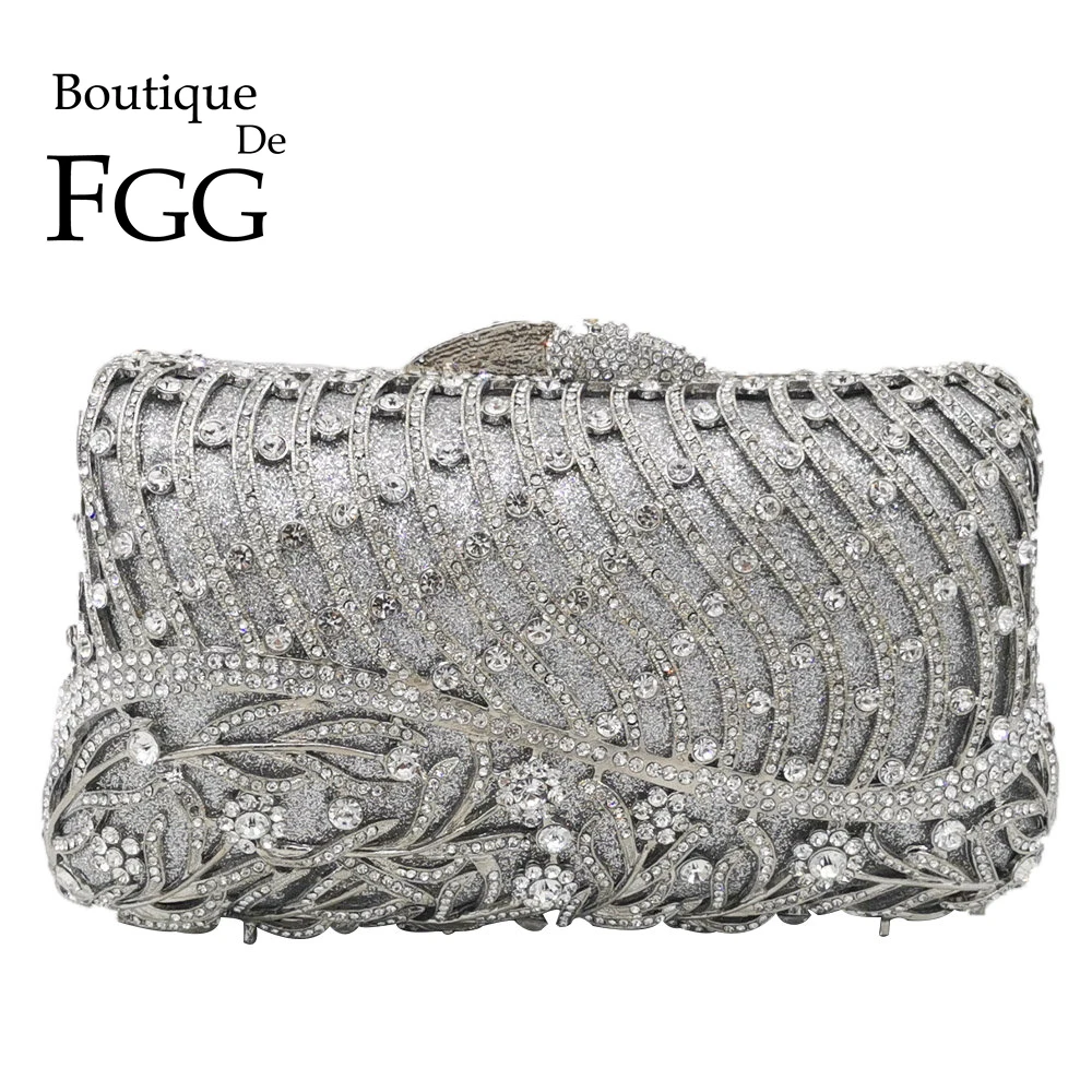 Женская вечерняя сумочка Boutique De FGG блестящая металлическая Сумка клатч со