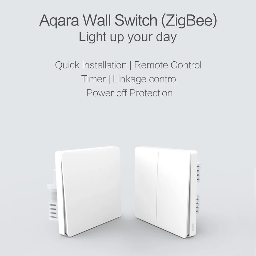 

Smart Wall Switch Light Remote Control ZigBee Wireless Double Single Key ON/OFF Switch Wireless Remote Control