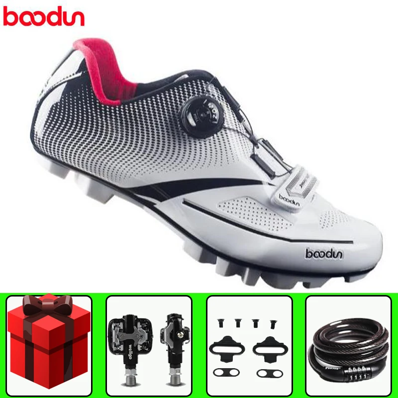 

BOODUN Cycling Shoes sapatilha ciclismo mtb add SPD Pedal set Self-locking Racing Riding Cycle Sneakers Non-slip Mountain Bike