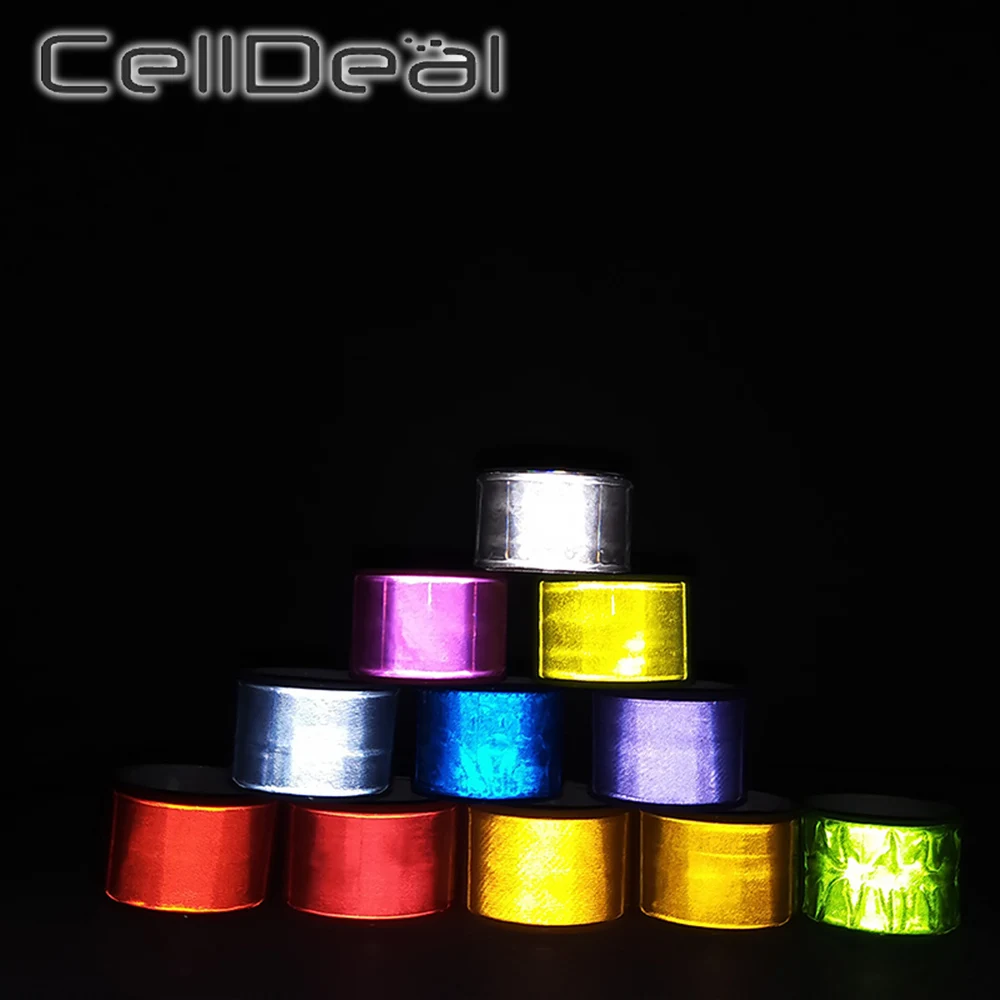 38x3CM Reflective Strips Warning Wristband Armband Bind Pants Leg Strap Tape for Running Fishing Cycling | Спорт и развлечения