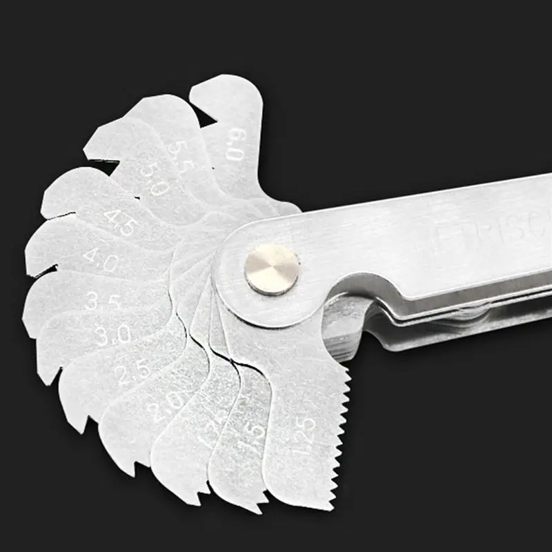 

Thread Measuring Gage 60 Degree Metric Screw Thread Pitch Gauge Blade for Measuring Tool E65B