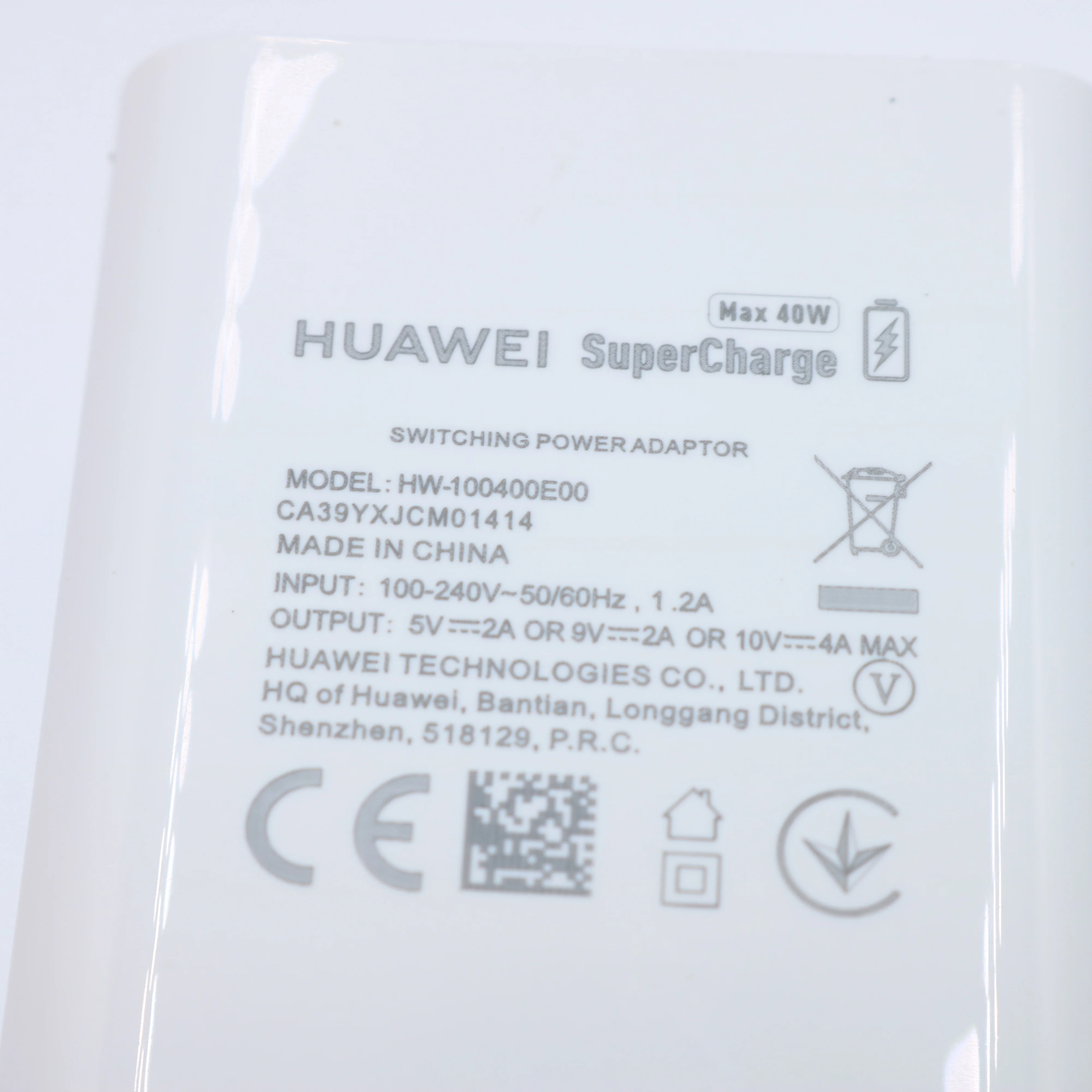 Оригинальное быстрое зарядное устройство Huawei 40 Вт Supercharge USB 10 в 4A адаптер 5A Type C