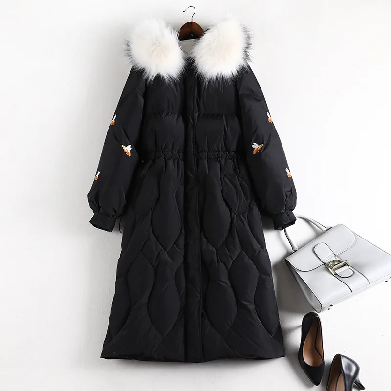 5XL, свободные, большие, плюс размеры, женские зимние, утепленные, модные, большие шерстяные, с воротником, тонкие, для полных, сестры, средней длины, хлопок, 8870