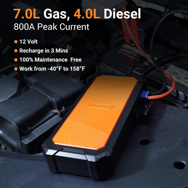 Autowit Car Jumpstarter 2, 12-Volt Battery-less Portable SuperCap (Up to 7.0L Gas, 4.0L Diesel) Engine Starter Car Accessories 3