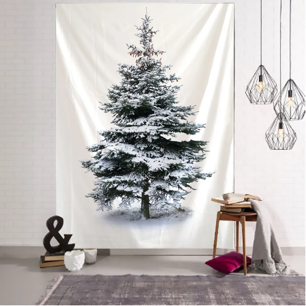 New Year Christmas Tree Tapestry Wall Hanging Carpet Xmas Home Decor Yoga Pad Bedspread Beach Mat Gift Woven tapestry decor