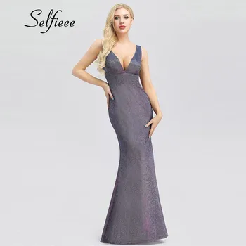 

Sexy Sparkle Women Dresses Mermaid V-Neck Sleeveless Elegant Summer Dresses Fashion Bodycon Maxi Dresses Vestidos De Verano 2020