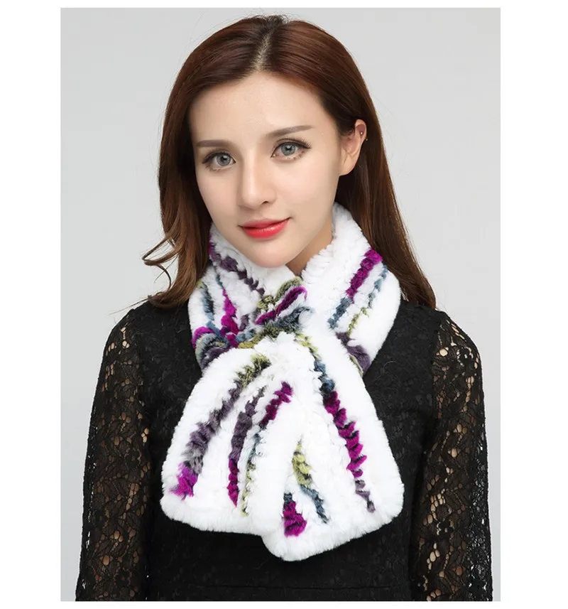 Glaforny rex rabbit fur scarf women winter fashion rabbit hair thickened warm Korean version of the joker wool collar