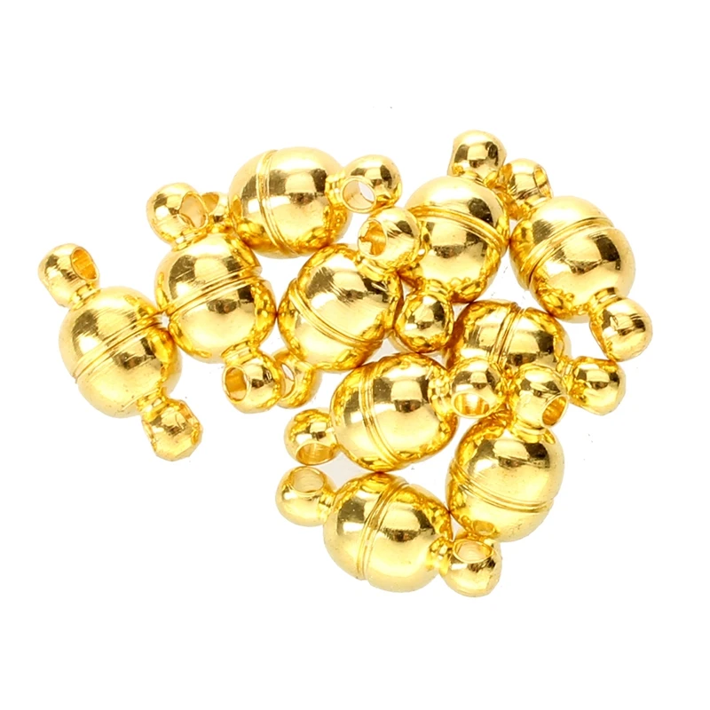 

10 PCS Magnetic Clasp Gold Tone Metal 11 x 5 mm TOP