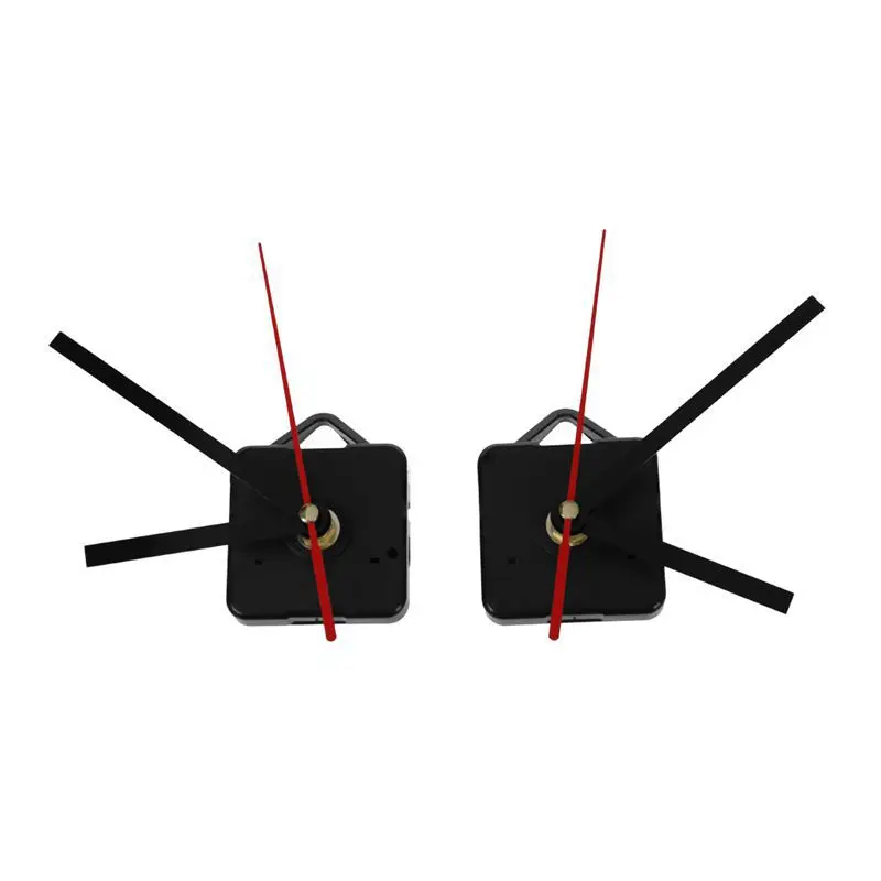 2x DIY Quartz Clock Movement Mechanism Repair Replace Kit Parts+ Black Red Hand