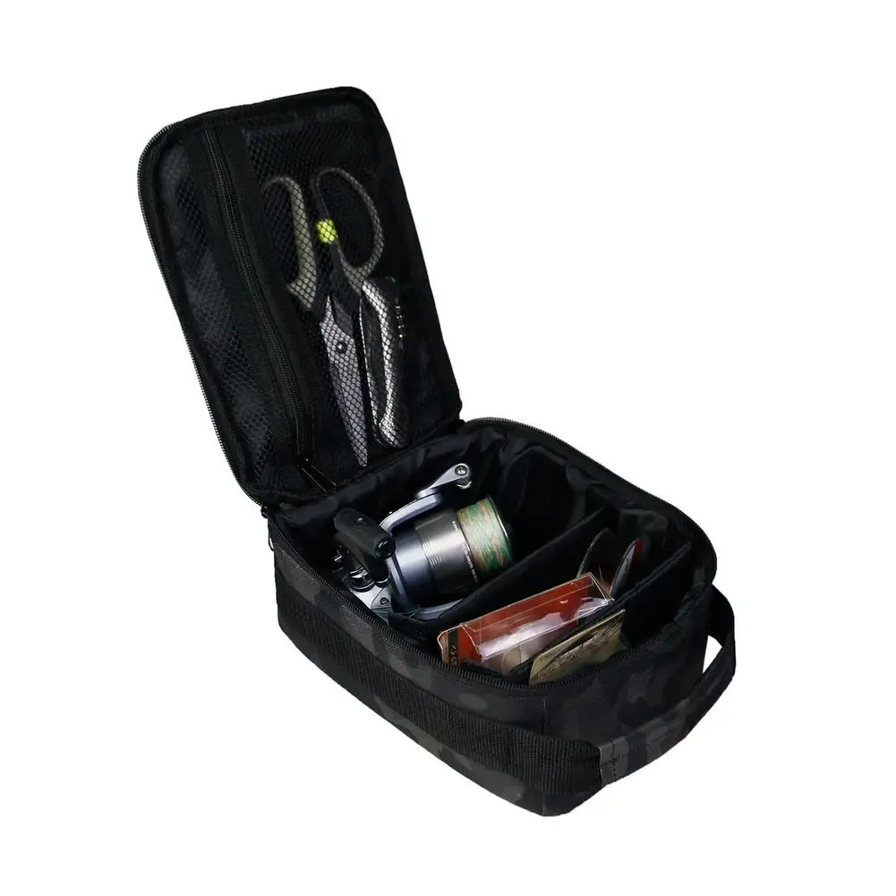 Fishing Reel Storage Bag Fishing Reel Case Storage Black Camouflage Outdoor  Fishing Gear Bag For Lure Carp Fly Fishing