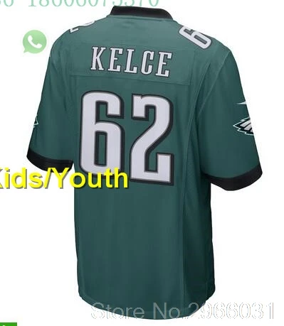 Philadelphia A+++ качество Eagles Brian Dawkins 20 86 Zach Ertz Alshon Jeffery 17 Nick Foles 9 Jason Kelce 62 jersey - Цвет: for kids youth