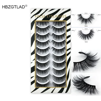 

NEW 10 Pairs 3D Mink Eyelashes Natural Volume Lashes False Eyelashes Makeup Eyelashes Extension Cruel-free Mink Lashes Cils