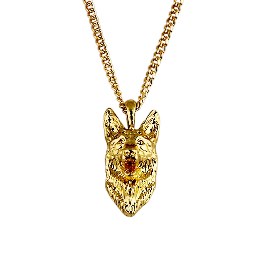 German Shepherd German Shepherd Pendant 14k Yellow Gold | Esquivel and Fees  | Handmade Charm and Jewelry Designs