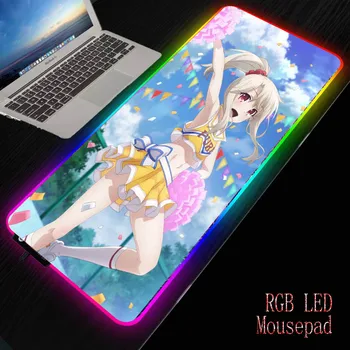 

MRGBEST Cute Anime little Girl Dancing Mouse Pad RGB Led and Ordinary play mats personality 900x400mm mousepads