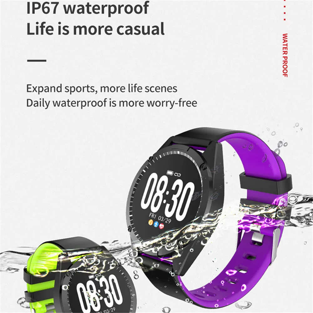 Sport Smart Watch Men Women Blood Pressure Blood oxygen IP67 Waterproof Activity Fitness tracker Heart Rate Monitor Smartwatch